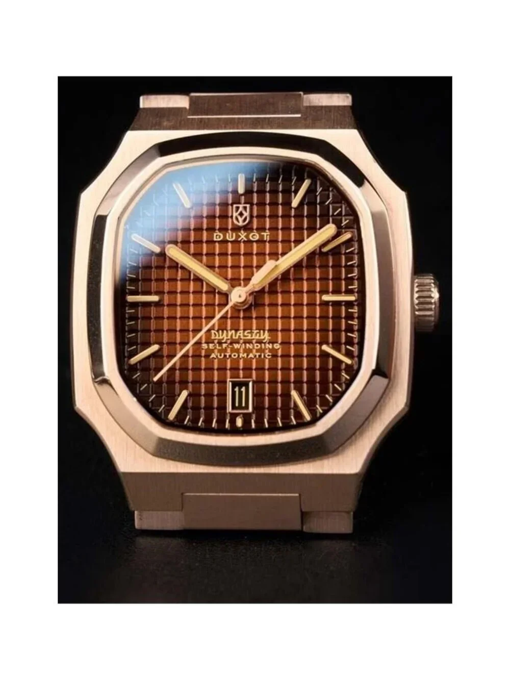 NWT Duxot Colmar Automatic Brown Dial Men's Watch